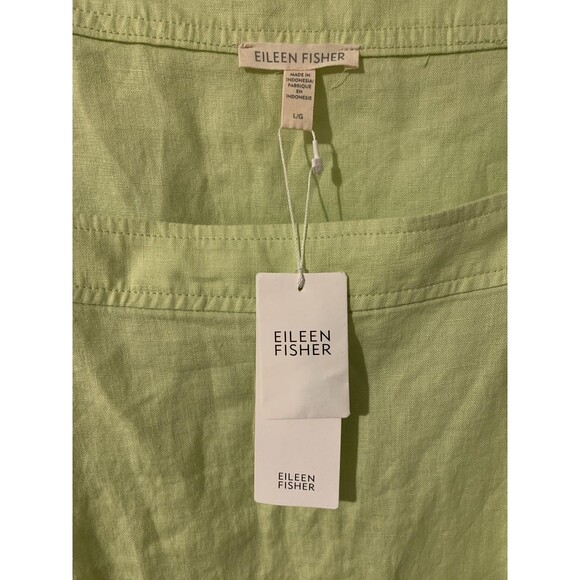 Eileen Fisher Dress Womens Large Organic Linen Sleeveless Maxi Tank Pockets - Picture 5 of 7